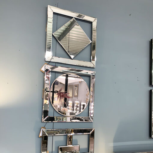 Small Diamond Mirror Wall Art 40cm