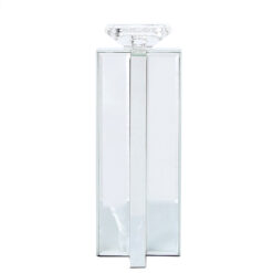 Large 32cm X Shape Mirrored Pillar Tealight Candle Holder
