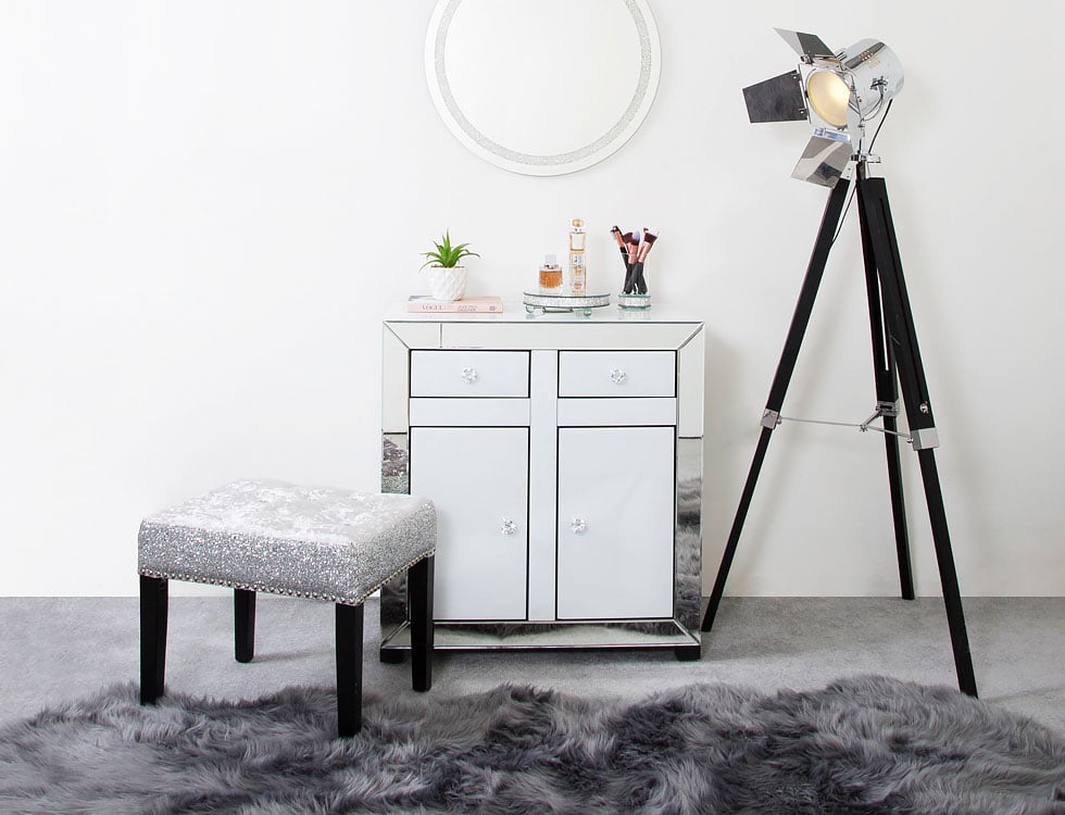 Arctic White Mirrored Furniture Range Lifestyle Photo