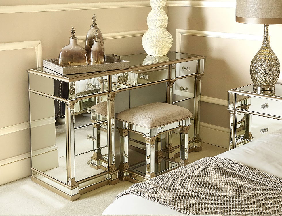 Athens Gold Mirrored Furniture Range Lifestyle Photo