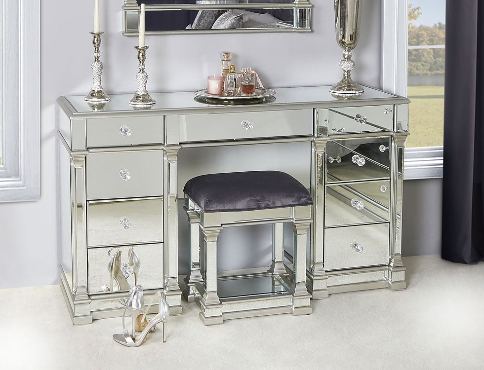 Athens Silver Mirrored Furniture Range Lifestyle Photo