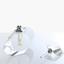 Small Decorative Sparkling Oval Cut Glass Crystal Perfume Bottle Decor