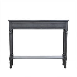 Arabella Grey Wood Medium 3 Drawer Console Table Hallway Table1