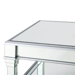 Athens Silver Venetian Mirrored Coffee Table Lounge Table