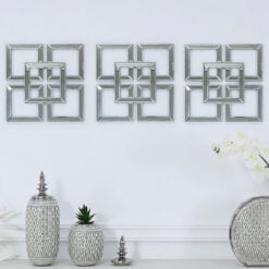 Small Squares Geo Mirrored Wall Art 40cm
