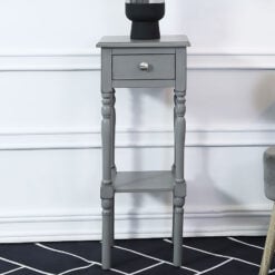 Arabella Grey Wood 1 Drawer Telephone Table Side Table End Table