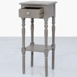 Arabella Taupe Wood 1 Drawer Telephone Table Side Table End Table