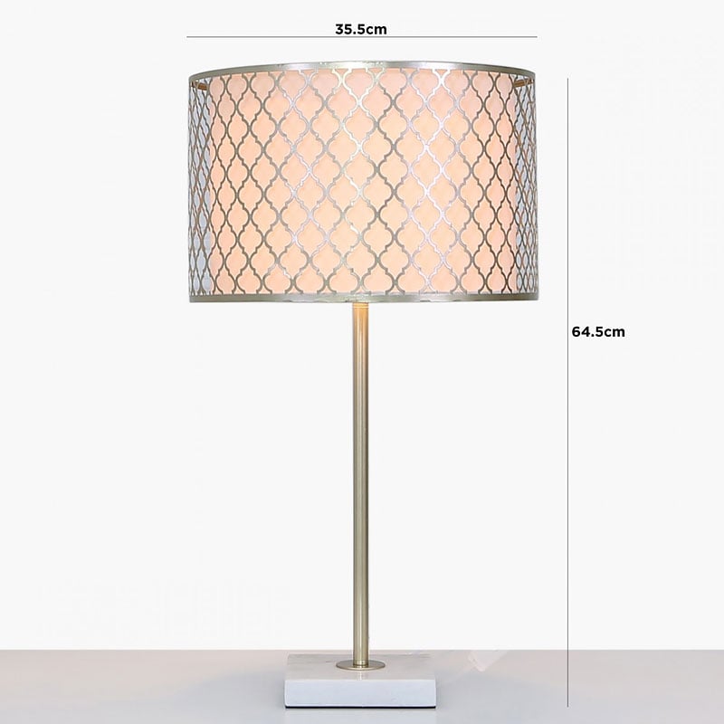 Gold Metal And White Marble Table Lamp, Dunelm Mill Table Lamp Shades