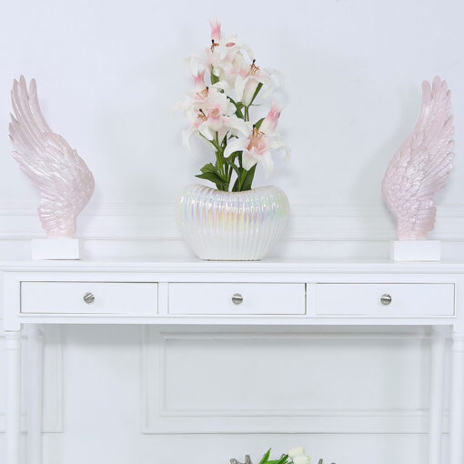 Pair of Pink Angel Wings Decoration Sculpture