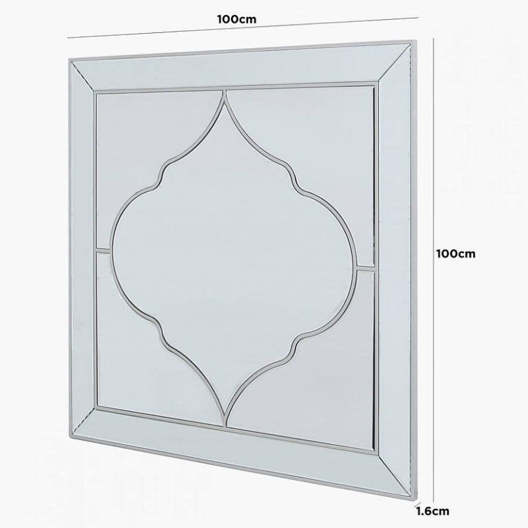 Sahara Marrakech Moroccan Mirrored Silver Large Wall Mirror | Picture ...