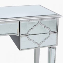 Sahara Marrakech Moroccan Silver Mirrored Dressing Console Table