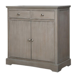 Arabella Taupe Wood 2 Drawer 2 Door Sideboard Cabinet