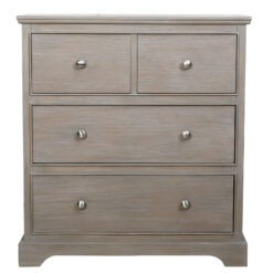 Arabella Taupe Wood 4 Drawer Cabinet Sideboard Chest Of Drawers