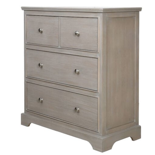 Arabella Taupe Wood 4 Drawer Cabinet Sideboard Chest Of Drawers