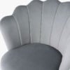 Silver Grey Velvet Shell Back Dining Chair Armchair With Chrome Legs ...