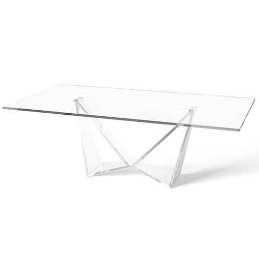 Grace Tempered Glass And Polished Stainless Steel Lounge Coffee Table