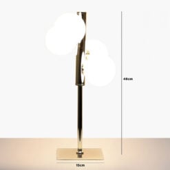 Gold Table Lamp With 4 White Glass Shades 46cm