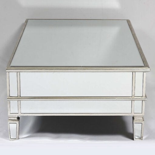Canterbury Silver 2 Drawer Mirrored Venetian Coffee Table Lounge Table