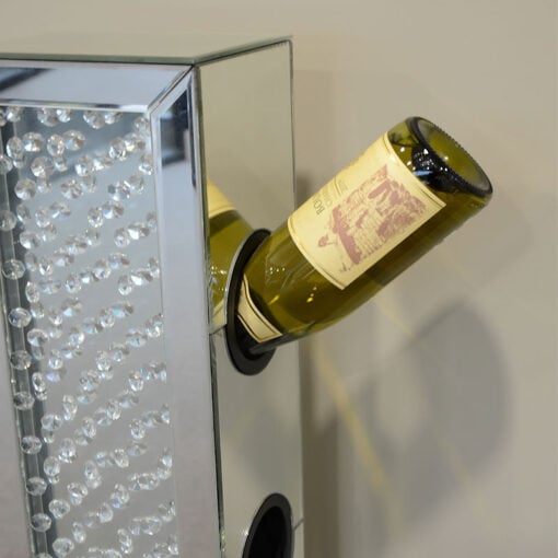 Floating Crystal Mirrored Wine Rack Bottle Holder