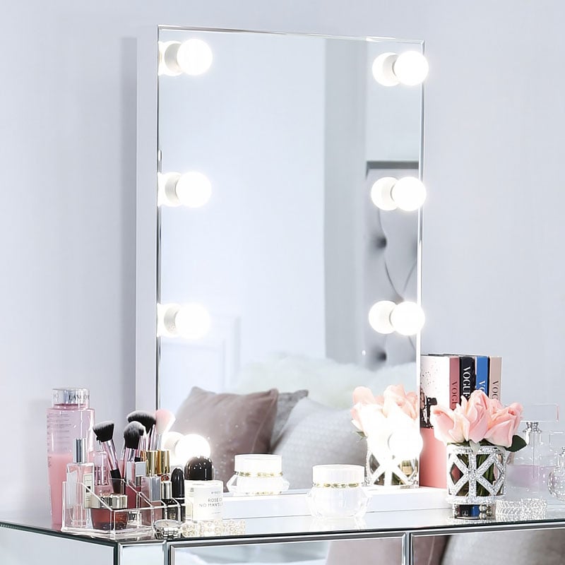 Hollywood Dressing Table Vanity Mirror, Vanity Mirror White