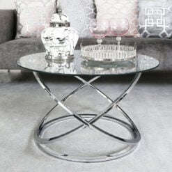Ulric Chrome And Glass Coffee Table Lounge Table