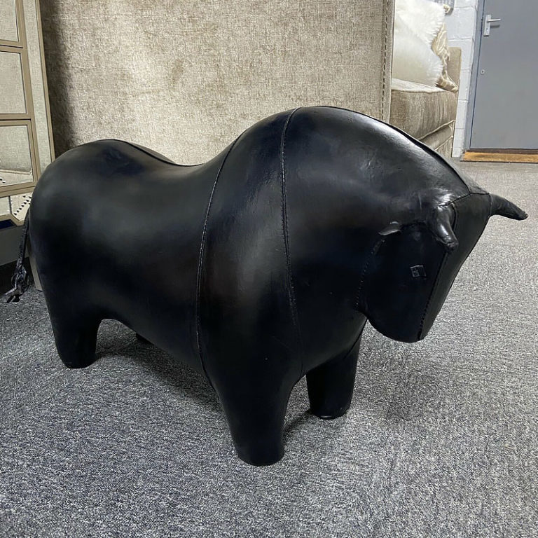 Handmade Leather Rhino Character Animal Stool Footstool Seat Pouffe