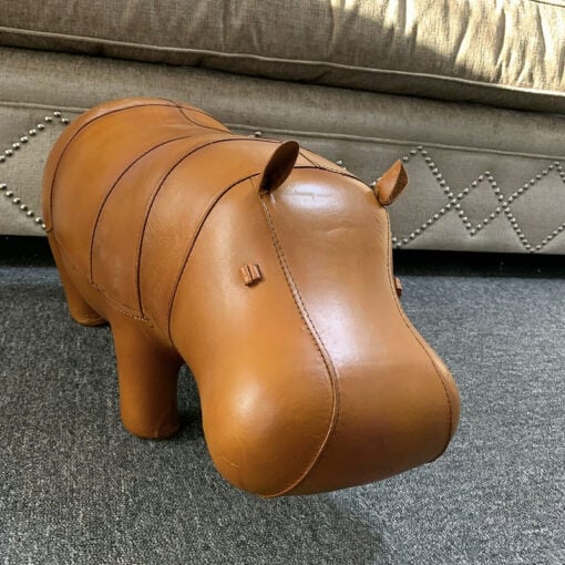Genuine Handmade Leather Hippo Character Animal