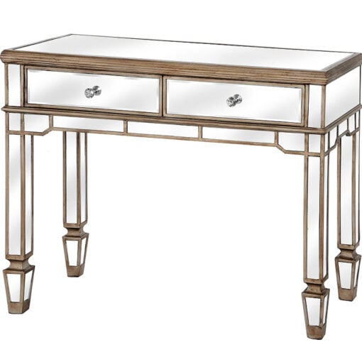 Belfry Antique 2 Drawer Mirrored Console Table Hallway Table