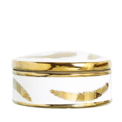 Small White And Gold Trinket Box Jewellery Box