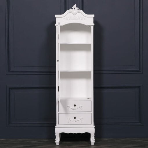 Louis French Style Country House Rococo White 1 Door 2 Drawer Wardrobe