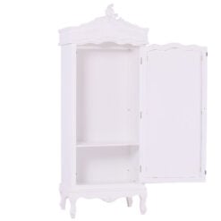 Louis French Style Country House Rococo White Mirrored Door Wardrobe