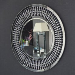 Crystal Round Wall Mirror 90cm