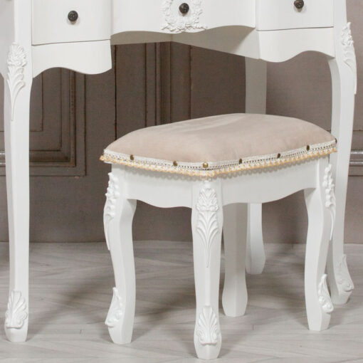 Louis French Style Country House Rococo Dressing Table And Stool Set