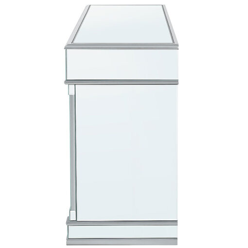 Athens Silver Venetian Mirrored 4 Door 3 Drawer Cabinet Sideboard
