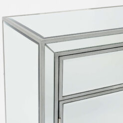 Celine Silver Mirrored Glass 1 Drawer 2 Door Sideboard Cabinet