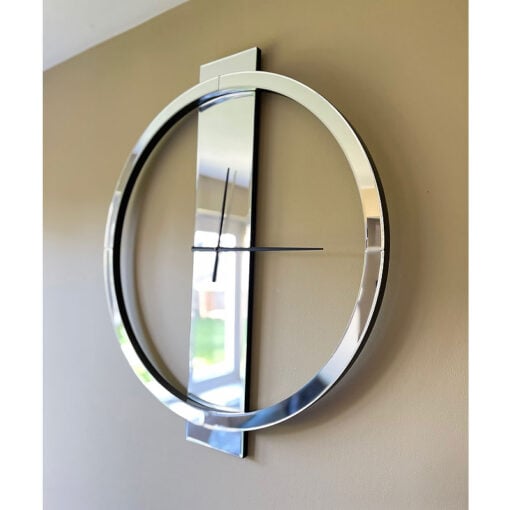 Classic Mirrored Large Round 80cm Wall Clock
