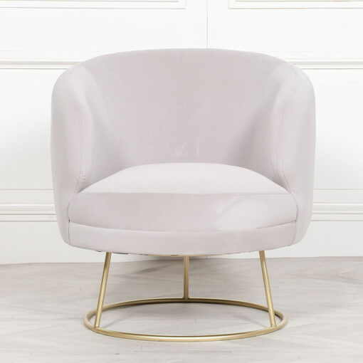 Deco Grey Velvet Armchair Bedroom Chair Accent Chair With Gold Base