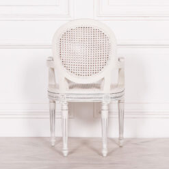 Louis French Country House White Mahogany Dining Chair Bedroom Chair