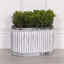 Louis French Style Country House Dolly Tub Oval Metal Planter Medium