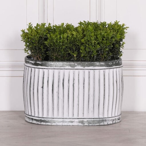 Louis French Style Country House Dolly Tub Oval Metal Planter Small