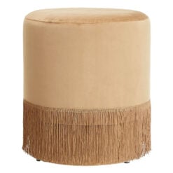 Mink Velvet Stool Pouffe Footstool With Tassels
