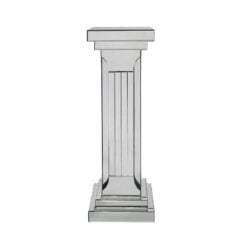 Large Classic Mirror Mirrored Column Pillar Display End Side Table