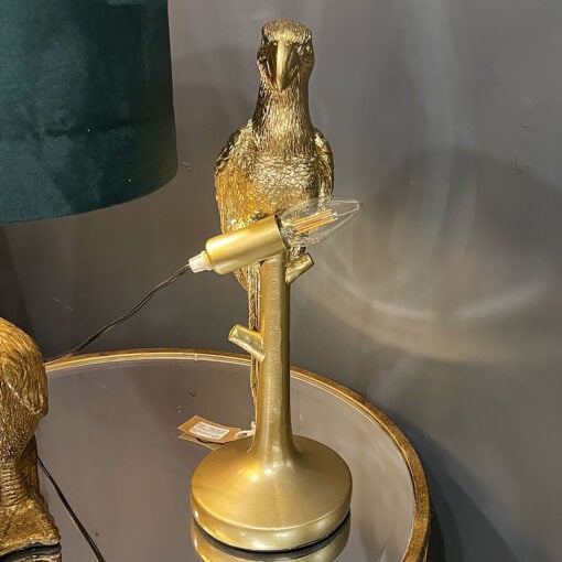 Antique Gold Parrot Quirky Statement Table Lamp