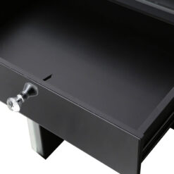 Arctic Noir Smoked Black Mirrored Glass 4 Drawer Dressing Table