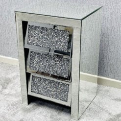 Diamond-Crush-Mirrored-Angled-3-Drawer-Bedside-Cabinet-1