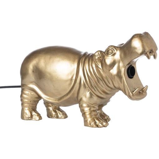 Gold Hippo Quirky Statement Table Lamp