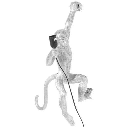 Silver Hanging Monkey Quirky Statement Wall Light