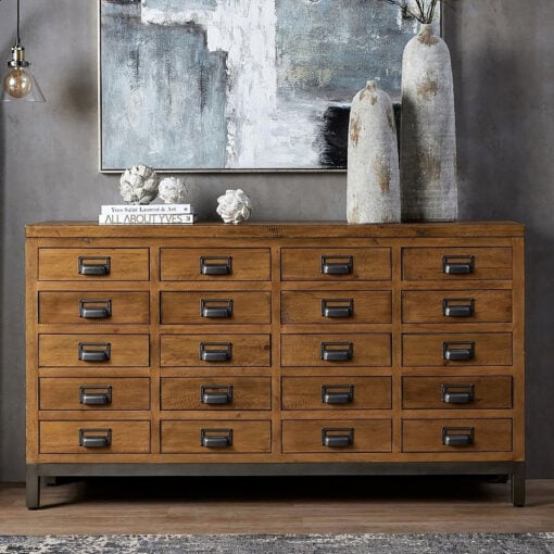 20 Drawer Wooden Apothecary Industrial Style Chest of Drawers