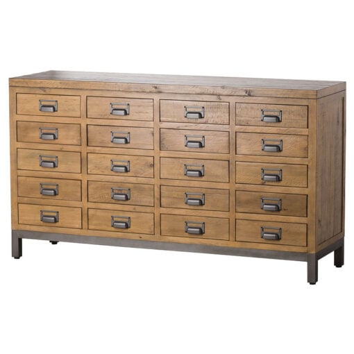 20 Drawer Wooden Draftsman Merchant Industrial Style Chest of Drawers