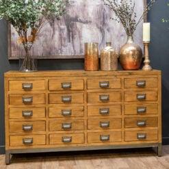 20 Drawer Wooden Apothecary Industrial Style Chest of Drawers